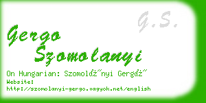 gergo szomolanyi business card